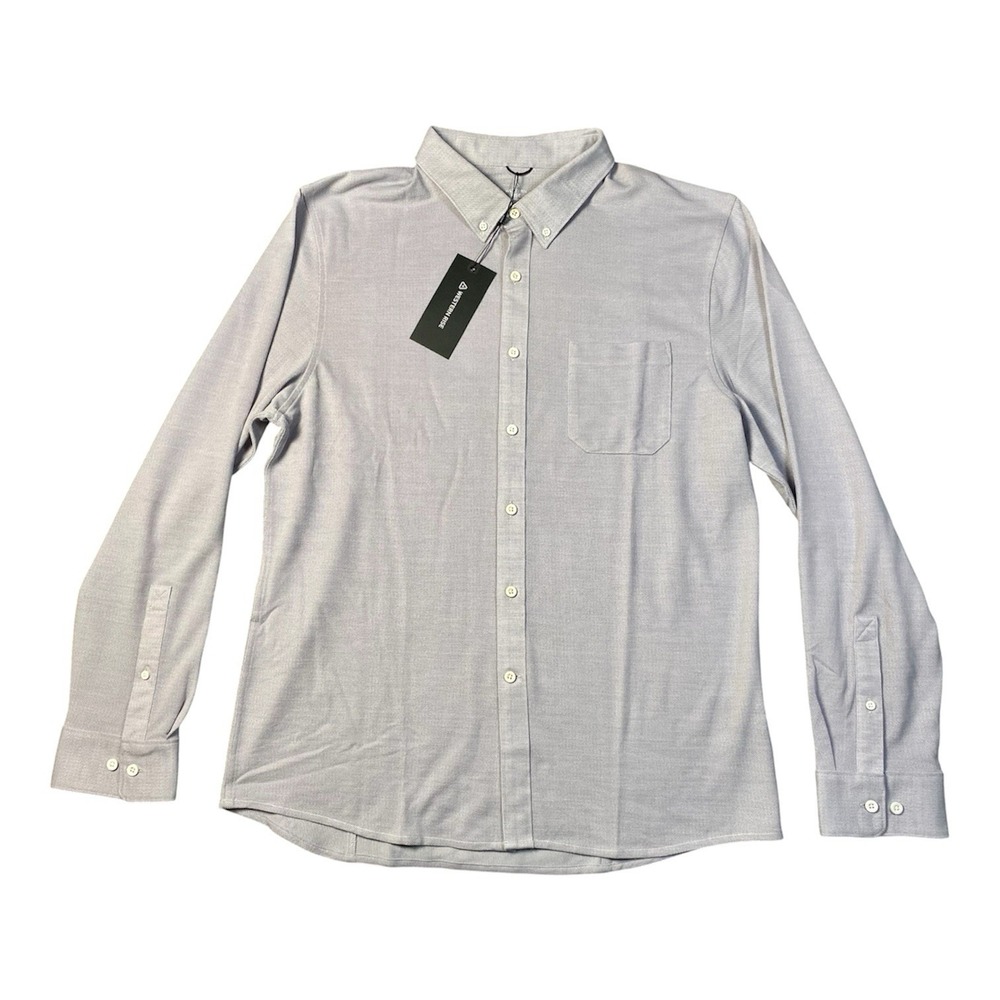 Nwt Western Rise Limitless Merino Button Down Shirt Smoke Grey Size 2XL New